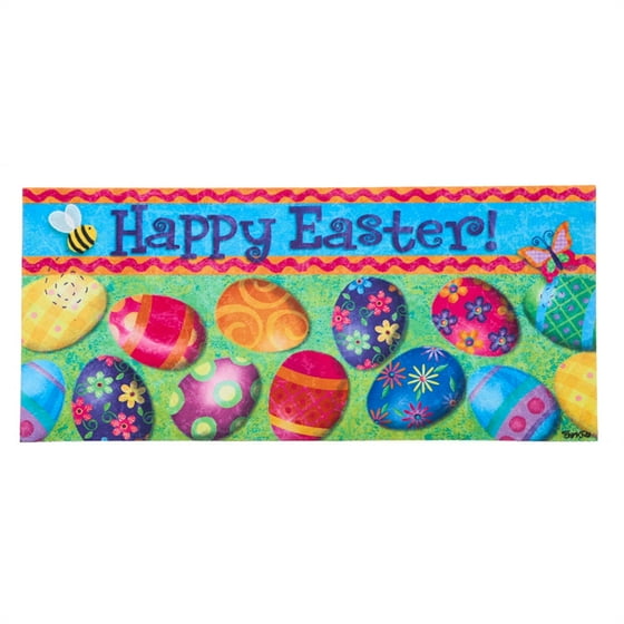 Evergreen Flag & Garden Sassafras Happy Easter Decorative Insert Mat