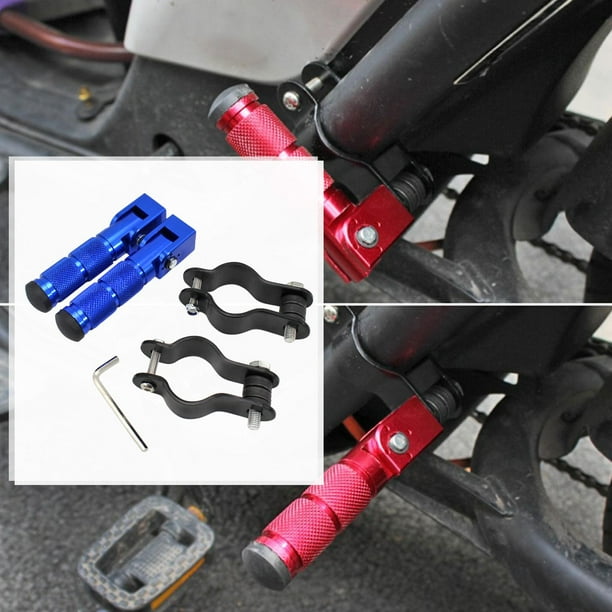 Clavijas universales para motocicletas, reposapiés plegables, ciclomotores Azul Cola Estribos para moto