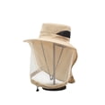 thumbnail image 2 of Gorro de malla con red para hombres y mujeres, gorra de senderismo para pesca con protección solar UV de ala ancha, gorro safari de exterior plegable y transpirable, 2 of 6