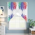 thumbnail image 6 of Swag Valance Curtains for Windows, Purple Leaves Light Filtering Kitchen Curtains with Rod Pocket, Spring Summer Botanical Farmhouse Modern Window Treatment Valances for Living Room, 28x36 - 2 PCS, 6 of 9