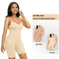 thumbnail image 3 of SHAPERX Beige Bodysuits for Women Tummy Control Shapewear Seamless Sculpting Butt Lifter Body Shaper, 3 of 9