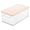 Clear/Pink, variant on mDesign Plastic Storage Bin Box Container with Lid and Handles - Clear/Rose Pink
