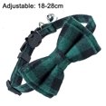 thumbnail image 2 of Christmas Dog collar with bow classic plaid snowflake pattern adjustable pet collar, 2 of 5