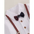 thumbnail image 6 of aturustex Little Boy 2 Piece Fall Gentleman Outfits 1T 2T 3T 4T 5T 6T 7T Toddler Long Sleeve T-Shirts Button Down Shirt Lapel Button Tops with Bowtie on Formal Wear Clothes for Party Wedding, 6 of 8