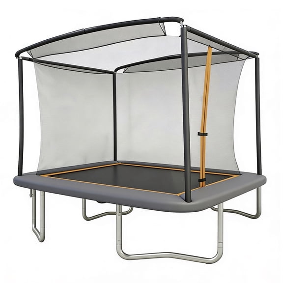Sportspower BouncePro 8x10ft Trampoline Meets ASTM Safety Standards, Easy-Fold Storage, Heavy-Duty Rust-Resistant Steel Frame, UV-Resistant Jump Mat & Safety Net