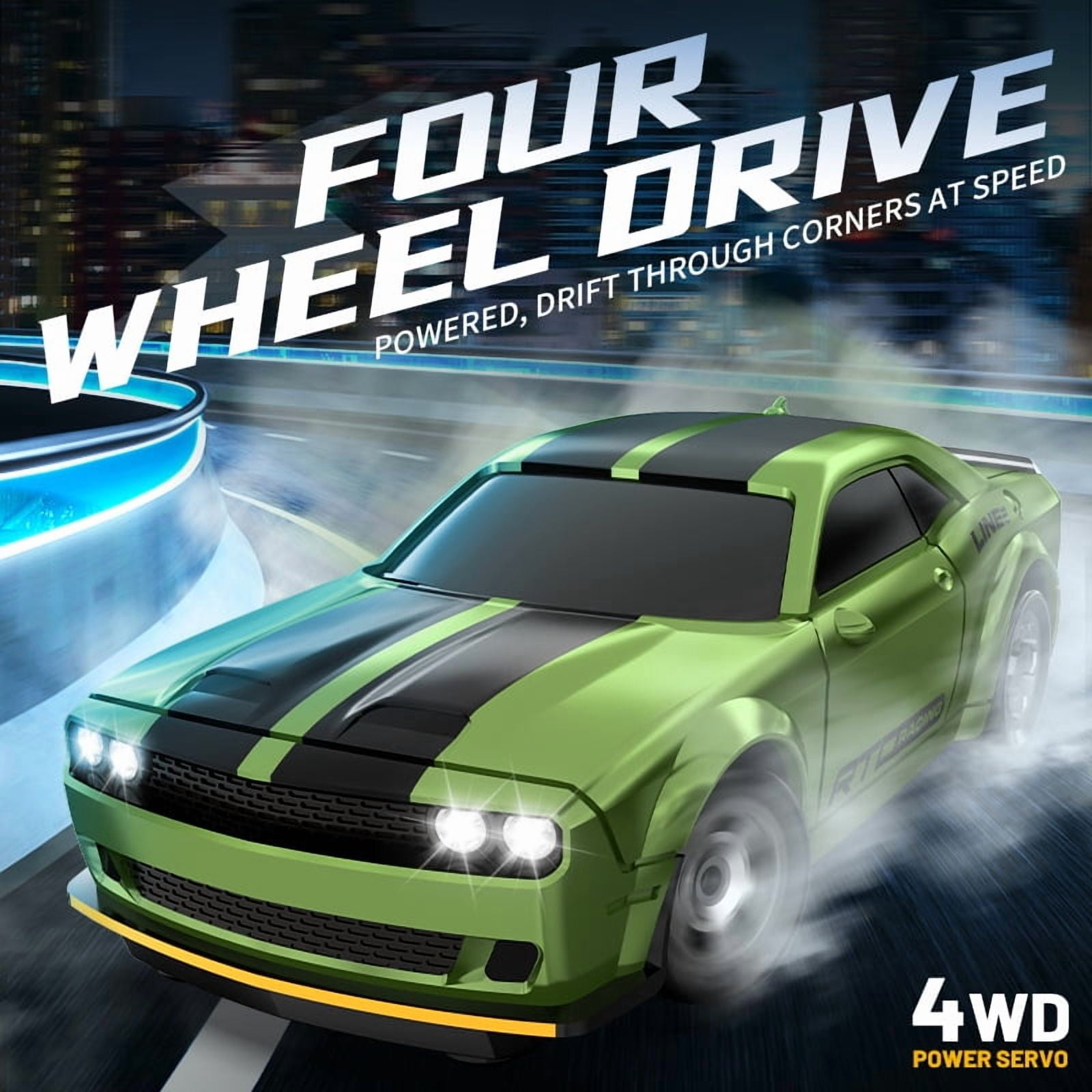 Drift RC Car 1/64 Radio Control Race Car 4WD High Speed Model for Kids Adults Birthday Gifts