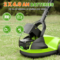thumbnail image 6 of Electric Small Lawn Mower with Auto Shut-Off Sensor, 3 Position Cutting Height, 9.9Lbs Lightweight Cordless Push Mower Battery Powered for Garden/Yard/Farm, Gardening Gifts for Parents, Seniors, 6 of 8