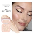 thumbnail image 4 of Highlighter Makeup , High Glossy  Illuminator ,  Shimmer Smooth Baked  with  Glow Finish, Facial Glitter Lasting Sparkling Luminizers Highlighter-SUN GLOW, 4 of 6