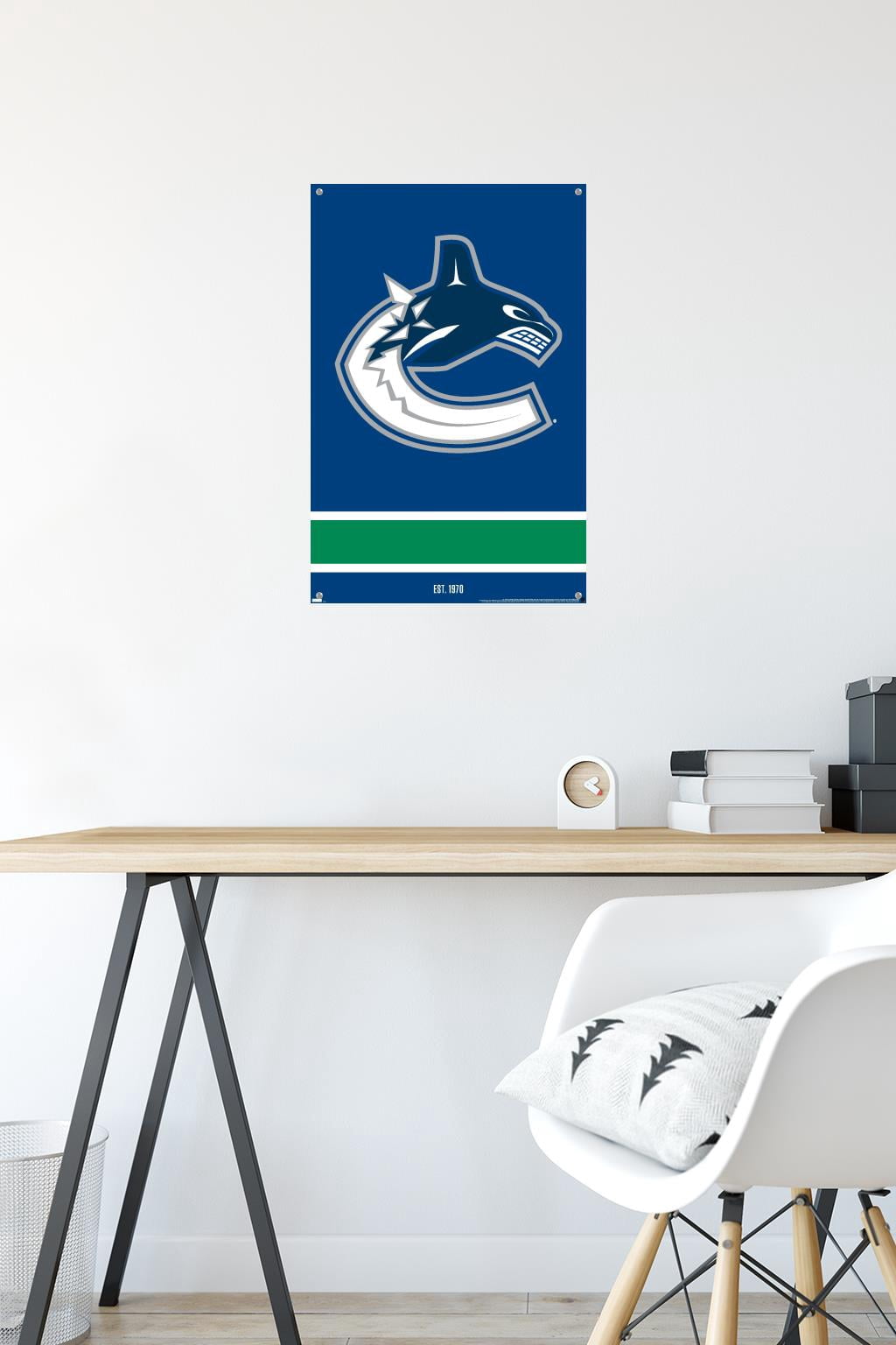 NHL Vancouver Canucks - Logo 21 Wall Poster with Pushpins, 14.725" x 22.375"