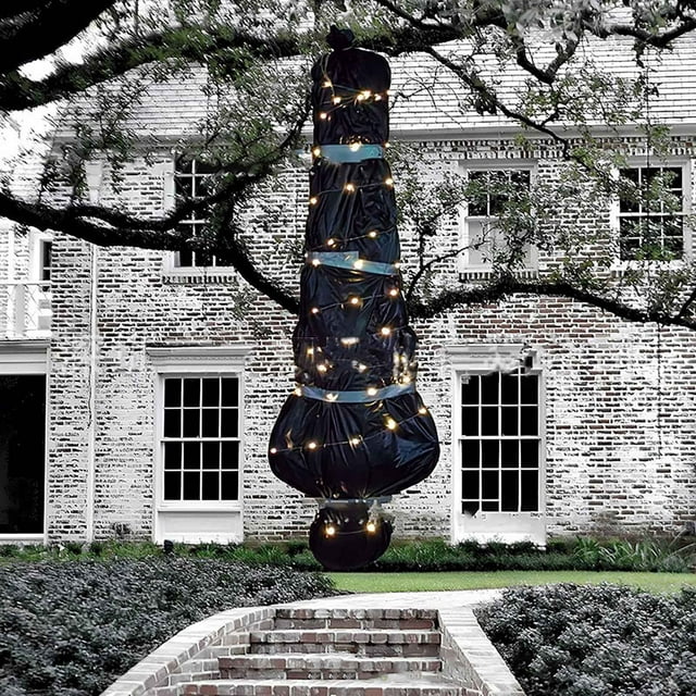 Fiudx Decoración de Cadáver Falso Aterrador, Inflable para Halloween, Escena de Crimen de Terror, Decoración de Jardín, Fiesta Espeluznante, Incluye Cinta, Bolsa y Tira de Luces, 35 X 20 X 152 Cm