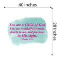 thumbnail image 4 of Family You Are A Child of God Uplifting Quote Wall Decal Decoration Psalm 139 Bible Verse You Are Dearly Loved Lasts Years and Easily Removable - Size: 40 In(W) x 28 In(H), 4 of 5
