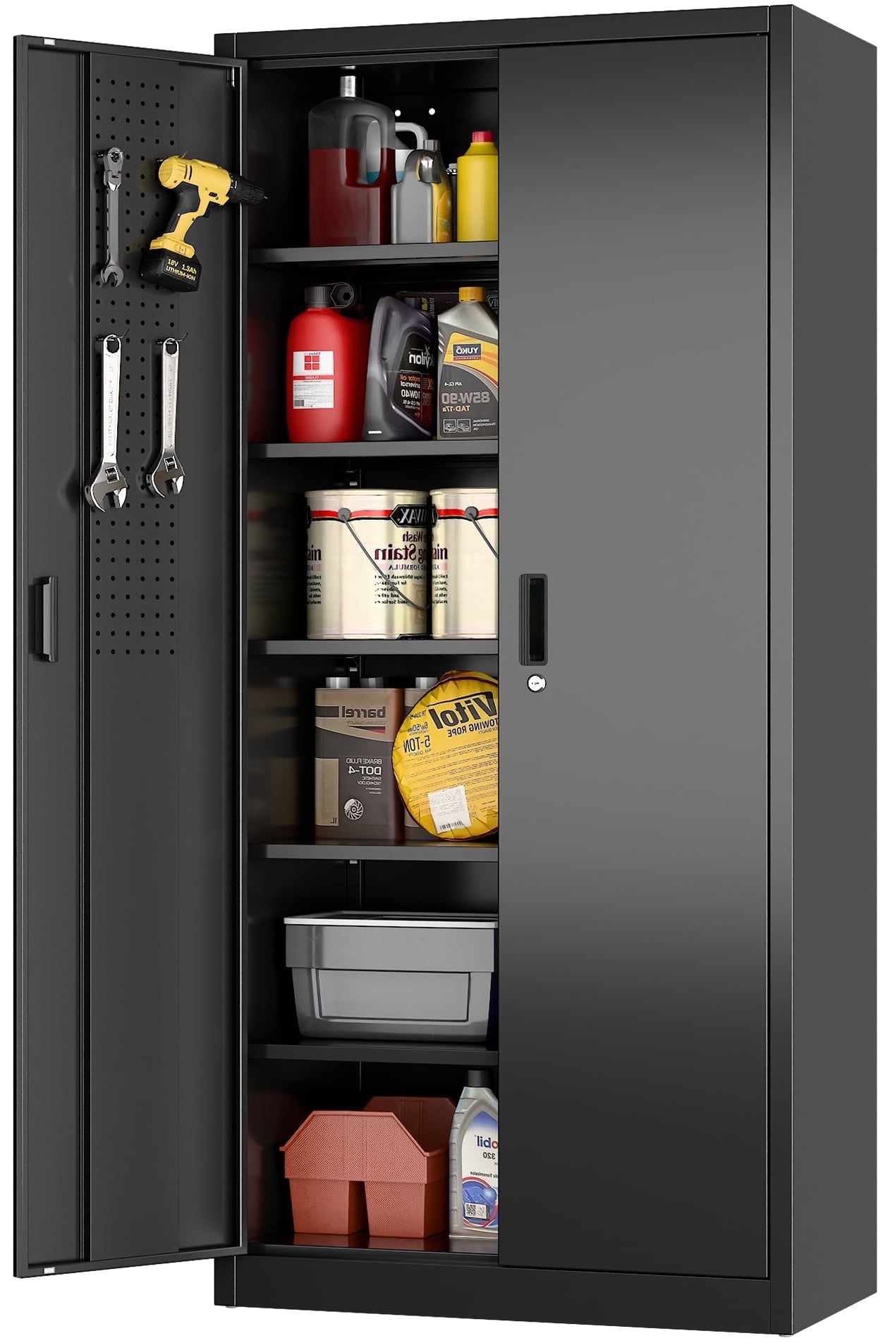 KABAブラック38 Amazon.com: HON Brigade Series Five-Shelf Storage Cabinet - High