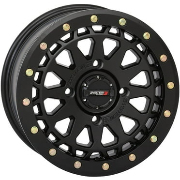 System 3 SB-6 Beadlock 15x7 ATV/UTV Wheel - Matte Black (4/156) 5 2 [15S3-6556]