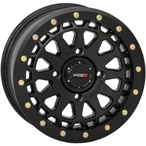 System 3 SB-6 Beadlock 15x7 ATV/UTV Wheel - Matte Black (4/156) 5 2 [15S3-6556]