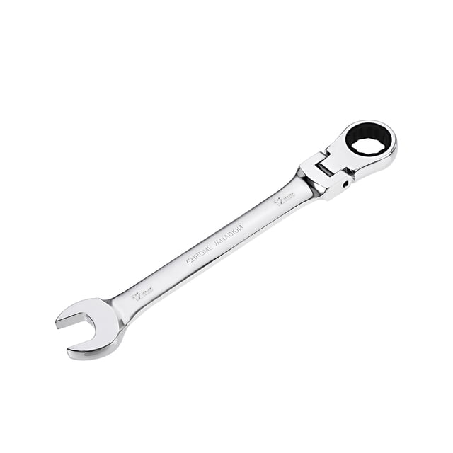 Llave de combinación de cabeza flexible de 12 mm Uxcell con 72 dientes y extremo de caja, acero CR-V