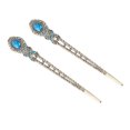 thumbnail image 2 of Miangastore Crystal Rhinestones Hair Barrettes Girls 2Pcs 5.9x1x0.2In, 2 of 8