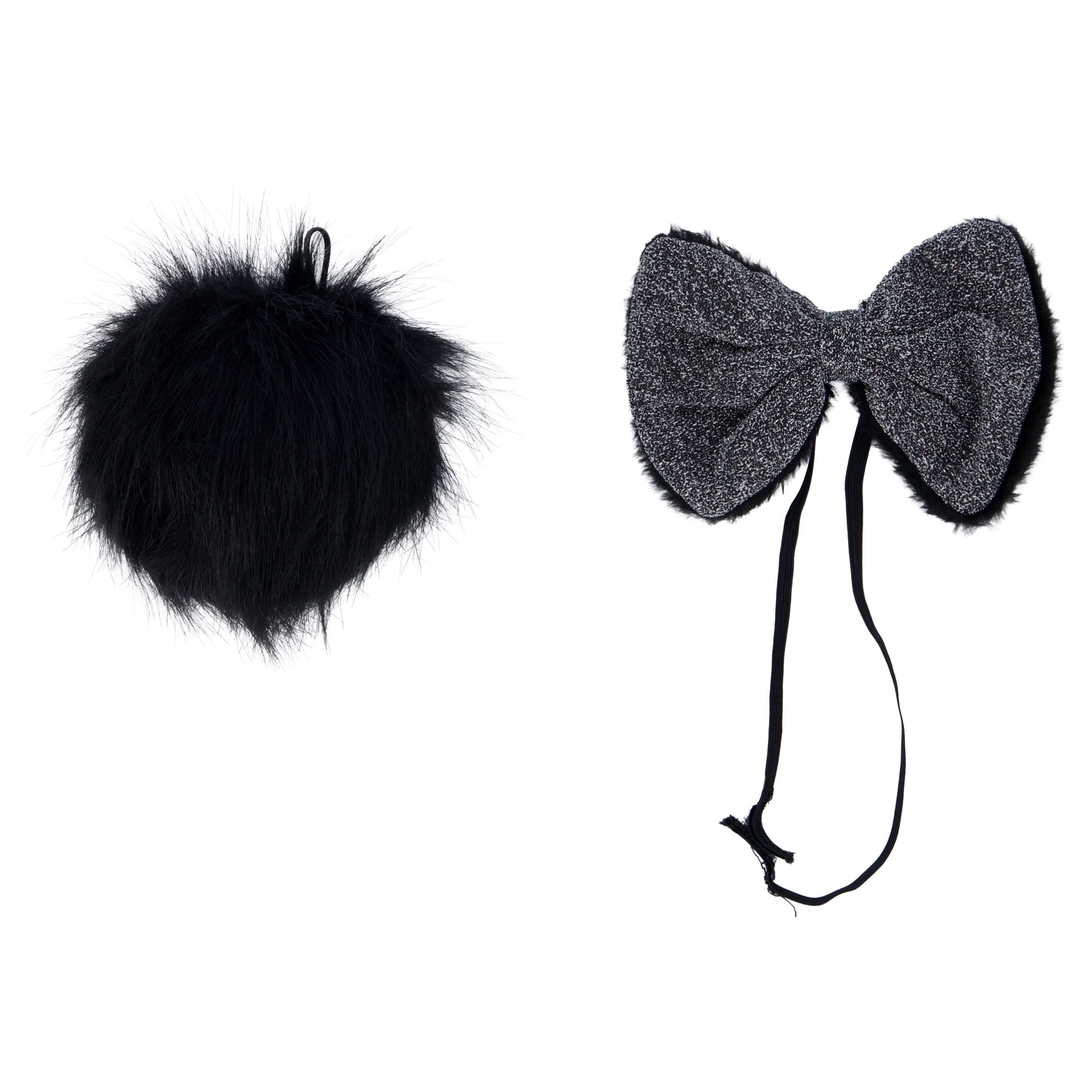 Bunny Costume Accessory Kit for Adults, Black and Gray, 3 Pieces, Halloween by Way To Celebrate