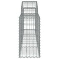 thumbnail image 3 of vidaXL Arched Gabion Baskets 4 pcs 200x30x60/80 cm Galvanised Iron, 3 of 4