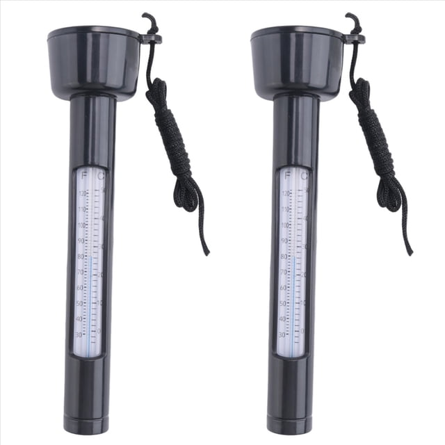 2X Pool Thermometer Outdoor Swimming Pool Water Thermometer Floating Pool Thermometer for Swimming Pool,2 x thermometer,Black