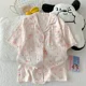thumbnail image 3 of Conjunto de ropa de dormir de tres piezas de algodón de nube de verano para mujer, ropa bonita de manga corta para el hogar, camisón suave y cómodo y transpirable, 3 of 5