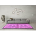thumbnail image 3 of Ahgly Company Indoor Square Medallion Pink Traditional Area Rugs, 4' Square, 3 of 4