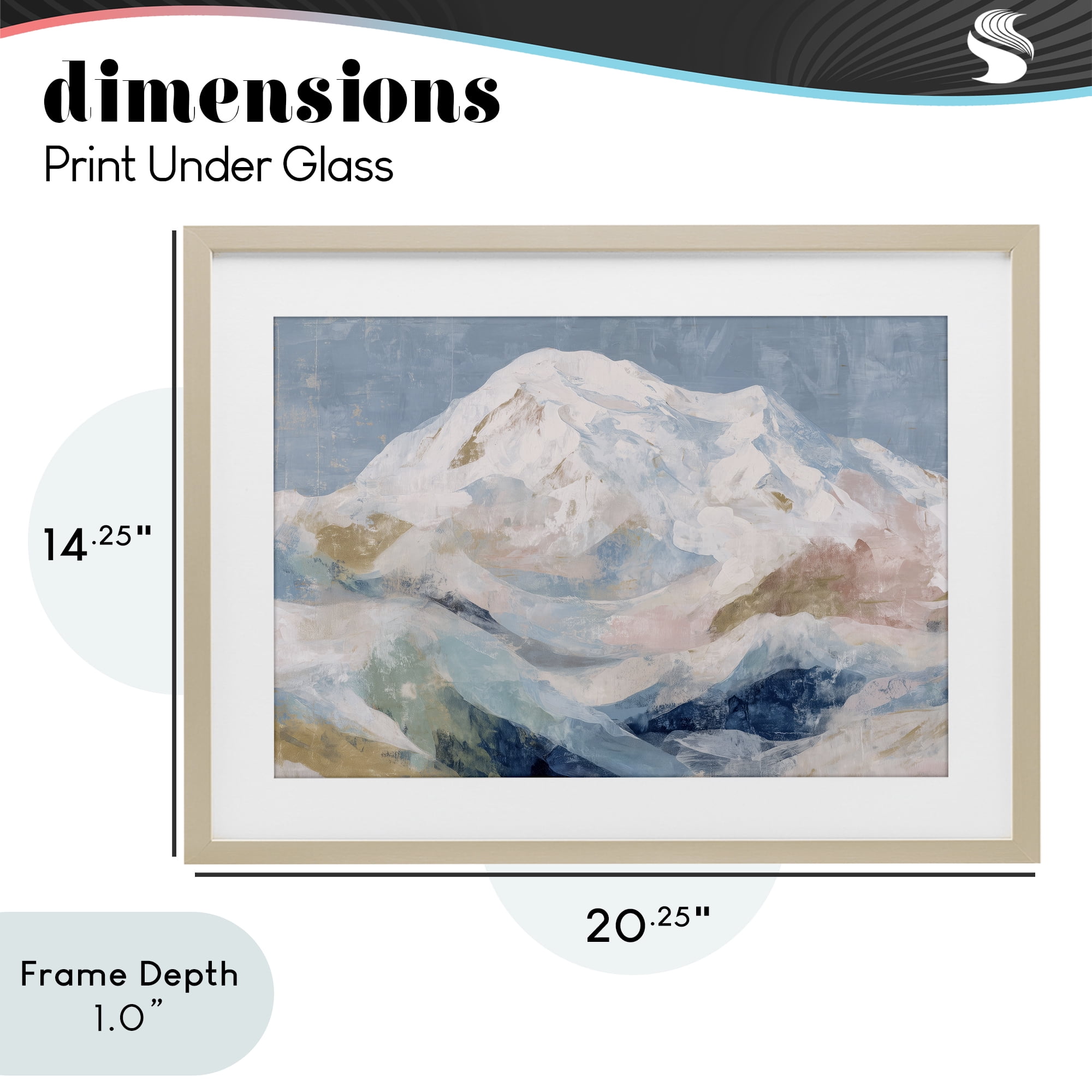 Stupell Industries Icy Mountain Range at Dusk Birch Framed Print Under Glass, design by Chromatic Storm Studio