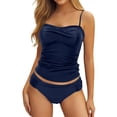 thumbnail image 1 of JAKANYQ Tankini Swimsuits For Women V-Neck Neck Bathing Suits Front Ruched Two Piece Swimwear Vibrant Colorful Swimsuit, L, 1 of 5