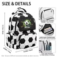 thumbnail image 5 of Kuiaobaty Soccer Ball Print Backpack for Kids Boys 17 Inch Backpack with Bottle Holder Roomy Sturdy School Bag Bookbags for School, 5 of 7
