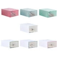 thumbnail image 4 of Shoes Box Transparent Drawer Case Plastic Shoe Boxes Stackable Storage Case Organizer men pink, 4 of 9