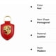 thumbnail image 3 of Llavero Porsche de piel roja con escudo metálico, 3 of 3