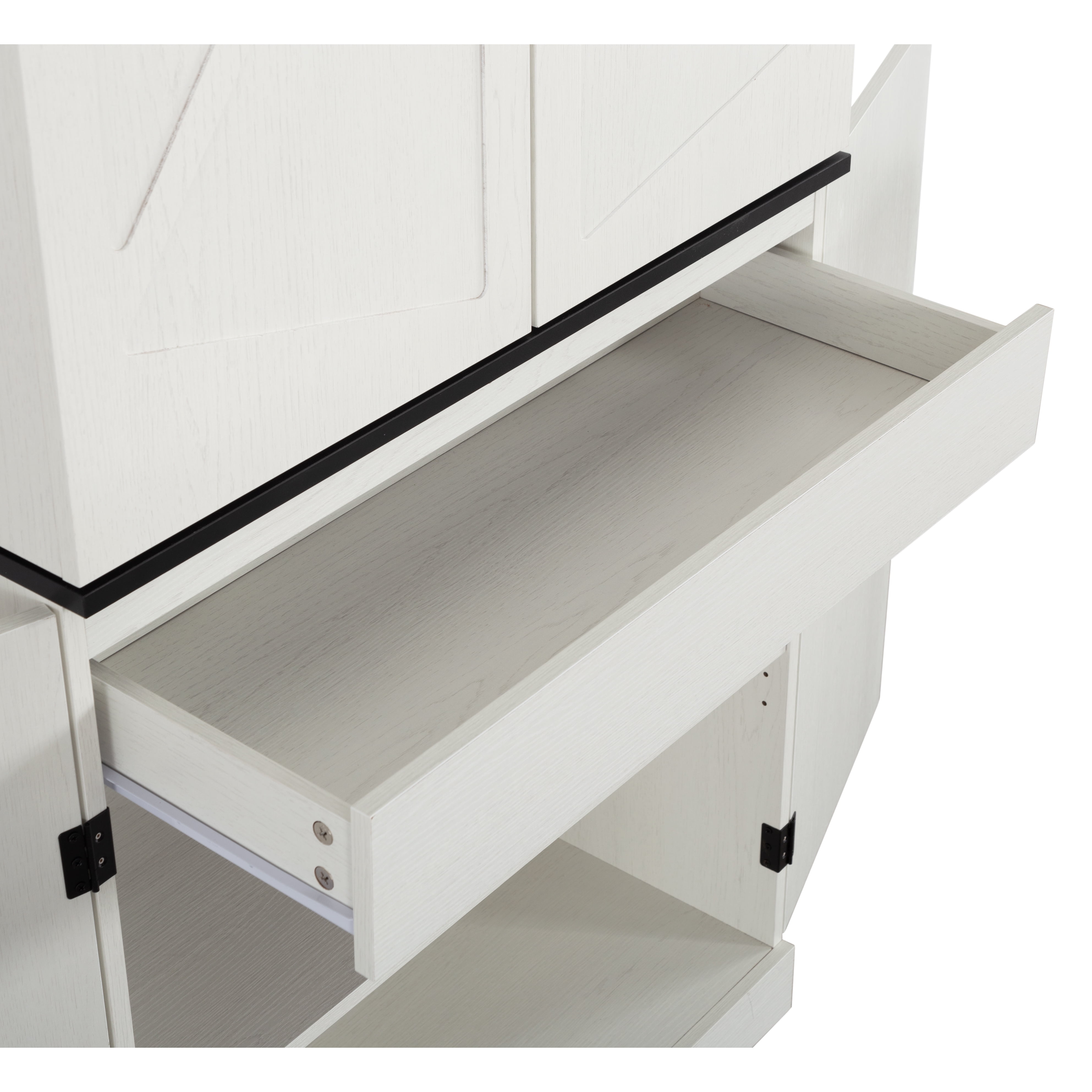 Gewnee 67.7" Modern Kitchen Pantry Cabinet with Magnetic Lock,Adjustable Shelves & Door Storage - Versatile Storage Cabinet for Kitchen,Dining or Living Room Organizer