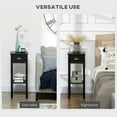thumbnail image 6 of 29" 2-Tier Side Table with Storage, Elegant End Table for Living Room, Bedroom, Black, 6 of 9