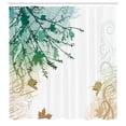thumbnail image 2 of Ambesonne Nature Shower Curtain, Fall Earth Tones Autumn Leaf, 69"Wx75"L, Almond Green, 2 of 4