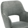 thumbnail image 4 of Duhome Elegant Lifestyle Home Office Chair Desk Chair Fabric with Hollow Mid-Back Backrest Cream Light Grey, 4 of 7