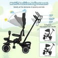 Baby Tricycle, 7 in 1 Folding Toddler Bike with Canopy, Rotatable Seat