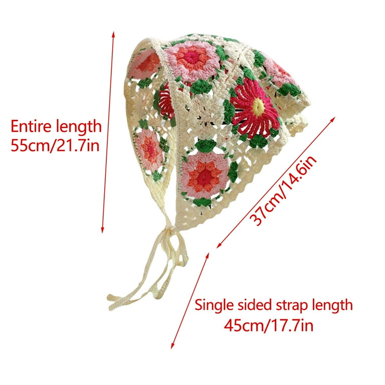 Matoen Women's Crochet Head Kerchief Knitted Hair Scarf