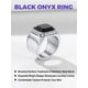 thumbnail image 5 of Anillo Richsteel, ónix negro, acero inoxidable, plata, tamaño 9, 5 of 7