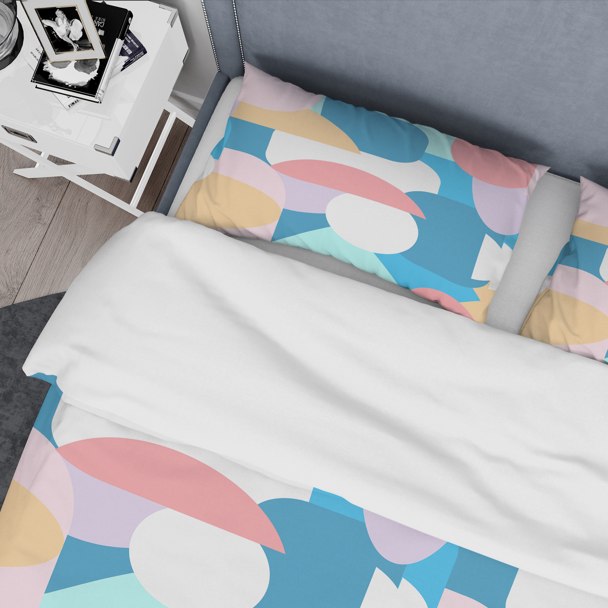 Designart 'Retro Geometrical Abstract Pattern II' Mid-Century Modern Duvet Cover Set