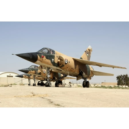 Mirage F1 fighter planes of the Royal Jordanian Air Force Stretched Canvas - Ofer ZidonStocktrek Images (18 x