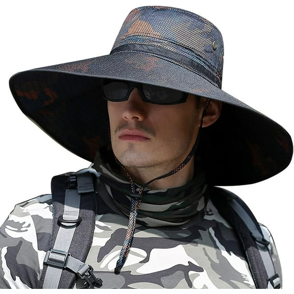 YooGuoGuo 6" Super Wide Brim Sun Hats, Men and Women Bucket Hat for Fishing Hiking Garden Lawn Work Safari Camping Outdoor