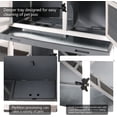 thumbnail image 4 of 2 Story Solid Wood Rabbit/Bunny Hutch,Guinea Pig Cage Pet House for Animals with Ventilation Door Removable Tray Waterproof Roof ,With legs - white - gray), 4 of 10