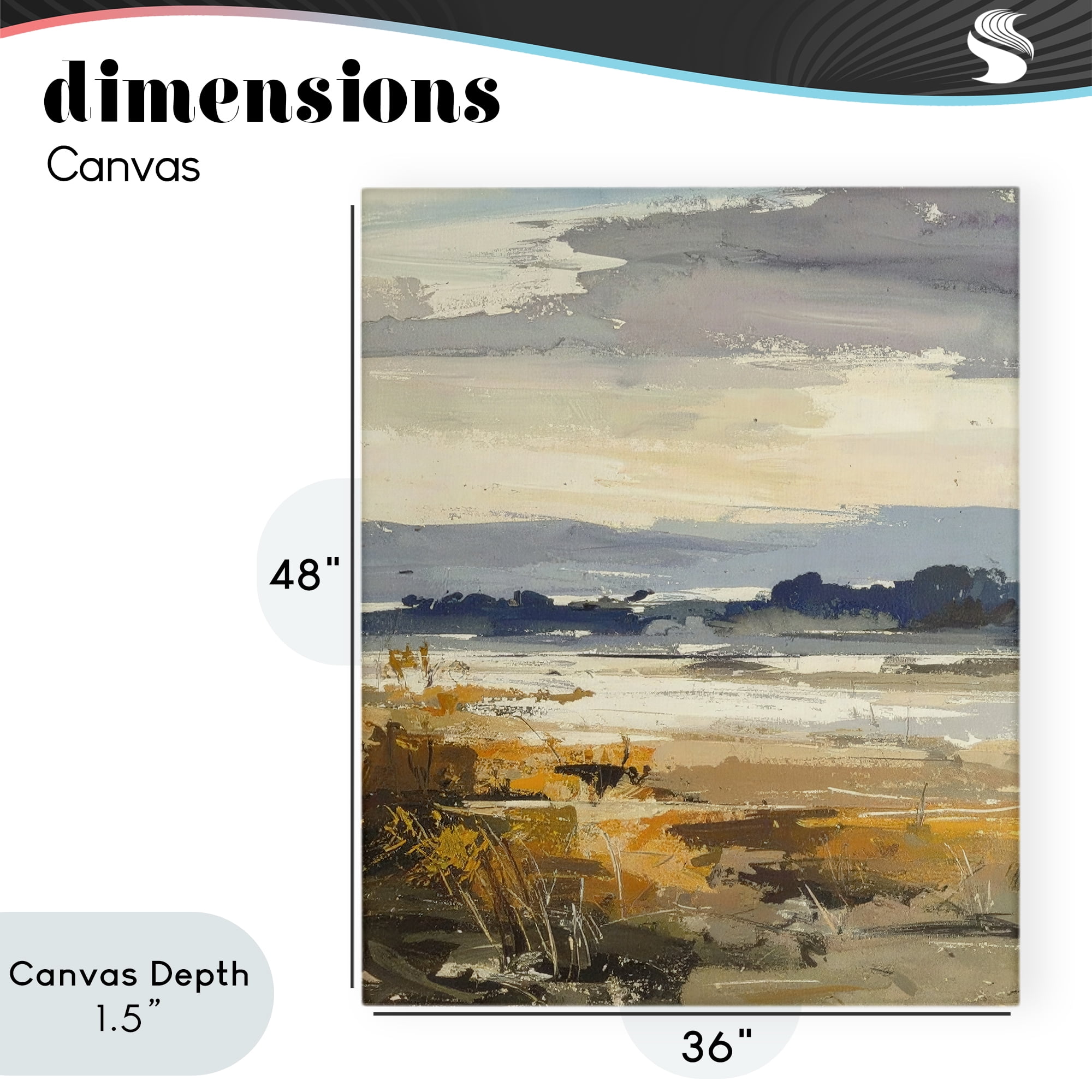 Stupell Industries Distant Horizon Abstract Canvas Wall Art, design by Alonza Saunders