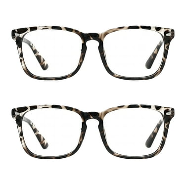 Rirool 2 Pack Blue Light Blocking Glasses - Computer Reading/Gaming/TV/Phones Glasses for Women Men - Anti Eyestrain & UV Glare Protection - Leopard
