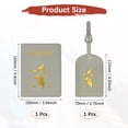 thumbnail image 3 of Uxcell Funda de Pasaporte y Juego de Etiquetas de Equipaje - Funda de Pasaporte de Privacidad Segura - Etiquetas de Maleta - [Gris - Cuero PU] Accesorios de Viaje, 3 of 7