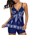 thumbnail image 2 of Sonducket Traje de baño de mujer Traje de baño de impresión Tank Top Dress Traje de baño Prendas para la parte del cuerpo Azul XL, 2 of 6