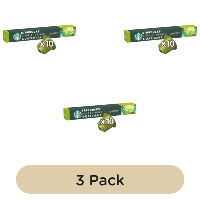Starbucks by Nespresso Single Origin Guatemala Pods, 10 pods per pack, British Import (Pack of 3)