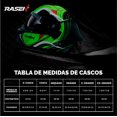 thumbnail image 3 of Casco abatible deportivo para moto Rasen negro y verde fluorescente verde L, 3 of 9