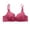 Red, variant on MOJOGO Women's Bra Floral Lace Full Coverage Underwire Push Up Side Smoothing Bralette Wide Comfort Straps for Daily Wear 38