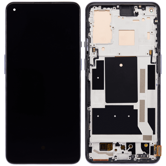 Replacement OLED Assembly With Frame Compatible With OnePlus 9 (International Version) (Aftermarket Plus) (Winter Mist)