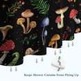 thumbnail image 6 of Colorful Mushroom Forest Black Pattern Shower Curtain 72"x84" ,Bathroom Decorative Shower Curtains Set with 12 Hooks,Modern Waterproof Washable Shower Curtain, 6 of 6